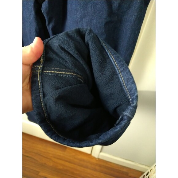 Smiths Workwear Fleece Lined 5 Pocket Relaxed Fit Denim Jeans Mens 42x32 Stretch - Picture 6 of 11